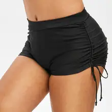 Модные женские плавки, Шорты для плавания, кружевной эластичный костюм размера плюс, спортивные штаны для плавания, Однотонные эластичные шорты для фитнеса