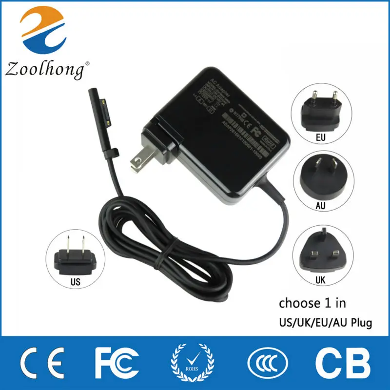 Для Microsoft Surface Pro 4 AU/EU/UK Plug 15V 4A 60W book Adapter Charger Power Supply|15v 4a|book charger60w charger |