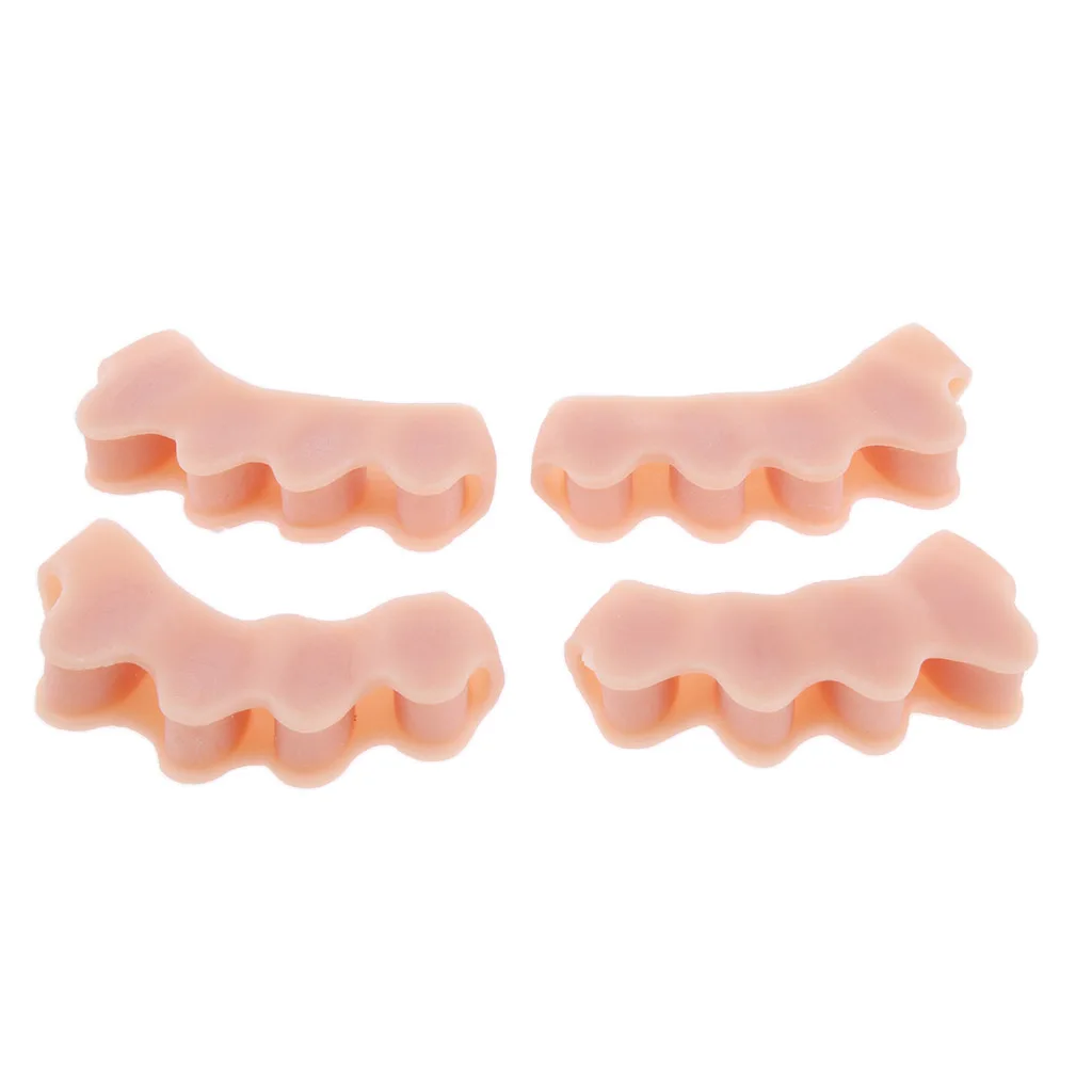  2 Pairs Toe Stretchers, Silicone Gel Toe Spreaders Spacers Separators for Plantar Fasciitis, Bunions, Hammer Toes, Claw Toes
