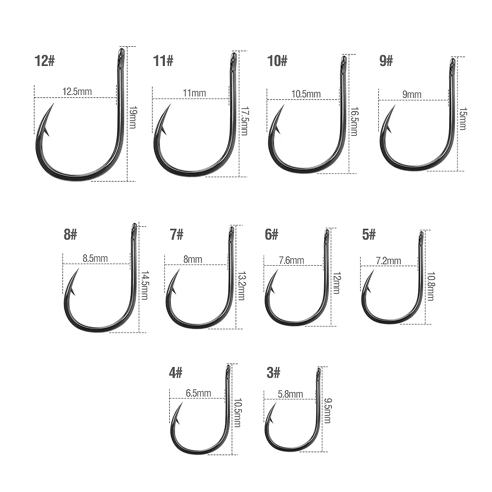 100 Pcs Sea Fly Fishing Hooks Portable Tackle Set With Box 10 Size Fresh Water Fishing Tools Fishing Lovers Wholesale Support