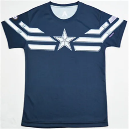 4ather & Son Matching Captain American T-shirt Superhero Tops Tees Dad Kids 3D Gym Fitness