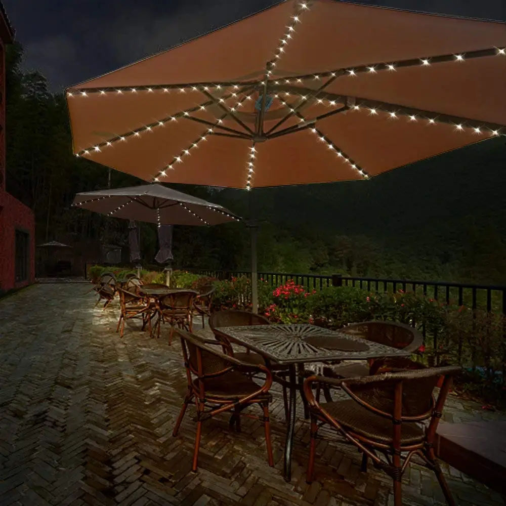 Ip67 Umbrella Lights 104 Led String Lights Battery Operated 8 Mode Remote Control For Outdoor Garden Patio Umbrella Camping Tent Led String Aliexpress