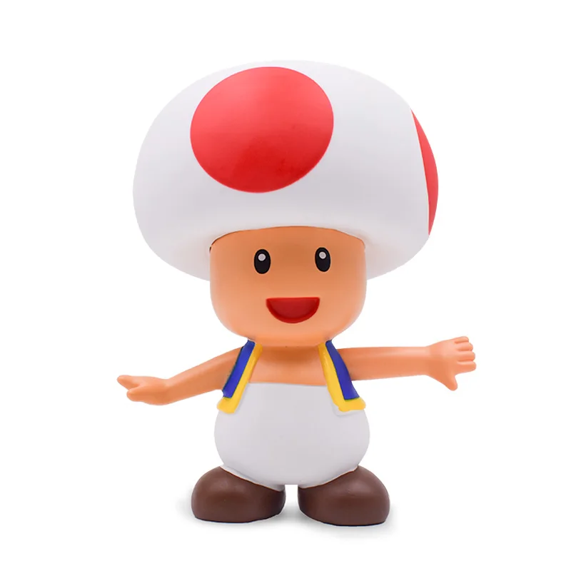 7 стилей 23 см Super Mario Bros Фигура Йоши Персик Принцесса жаба ПВХ фигурка горячие игрушки для детей Марио Луиджи - Цвет: Toad no box