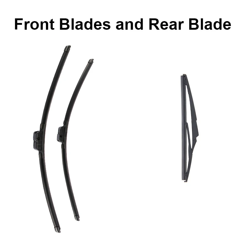 REFRESH Щетки стеклоочистителя для Peugeot 407 с боковыми штифтами 2004 2005 2006 2007 2008 2009 2010 - Цвет: Front and Rear