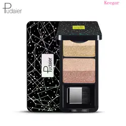 Pudaier Shimmer Eye Shadow два Цвета составляют комплект Для женщин Макияж Палитра теней для бровей тени порошок натуральный косметика