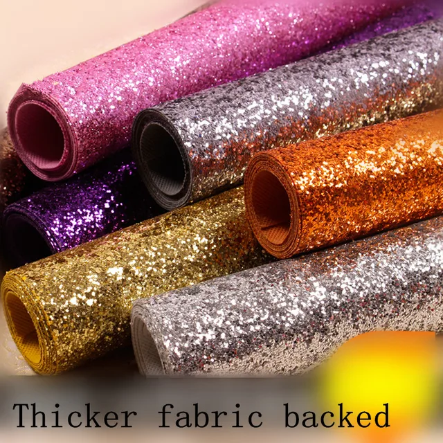 1.38 * 25 meters , thicker fabric backed Chunky Glitter wallpaper