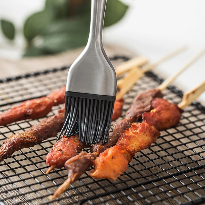 BBQ Stainless Steel Handle Brebecue Brushes Silicone Pastry Brushes Cake Pastry Oil Cooking Basting Tools Kitchen Gadget BBQ Stainless Steel Handle Brebecue Brushes Silicone Pastry Brushes Cake Pastry Oil Cooking Basting Tools Kitchen Gadget