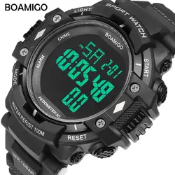 Спорт BOAMIGO Открытый спортивные часы для Для мужчин цифровые часы Для мужчин электронных Дайвинг военные часы мужской шагомер вахта Relogio