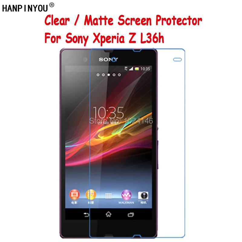 

HD Clear / Anti-Glare Matte Screen Protector For Sony Xperia Z L36H C6603 C6602 4.6" Protective Film Guard With Cleaning Cloth