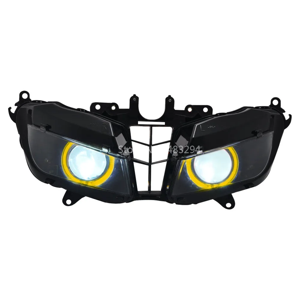 Прожектор для мотоцикла Фара желтый ангел глаза HID собранный для Honda CBR600RR CBR 600 RR 2013