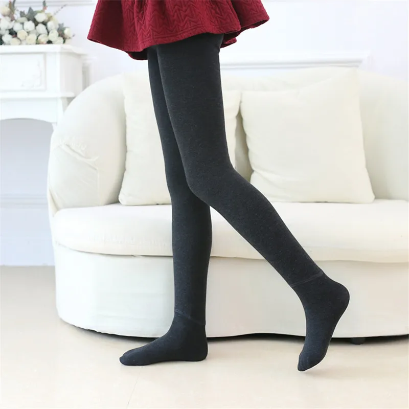 Winter Girls Tights Baby Girl Pantyhose Fashion Cotton Stocking Fur Elastic Waist Warm