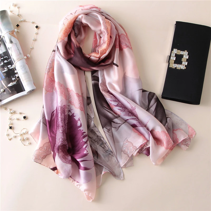 Marca de lujo, bufandas de verano para mujeres, bufandas de seda de impresión larga suave, chal de señora y chal, bandana de diseño, estolas playa, hijab|Bufandas de mujer| - AliExpress