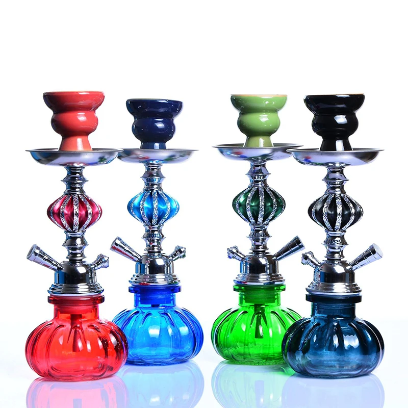 Портативный 4 цвета кальян Кальян курительная водяная труба с Sheesha Tong и 10 шт одноразовые мундштуки стеклянная ваза Nargile Goza