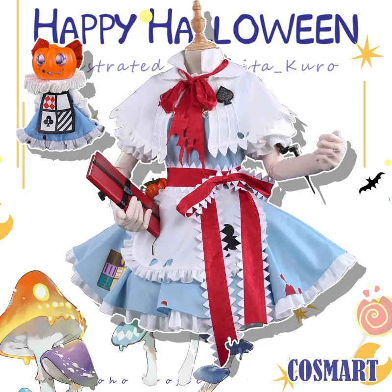 Аниме TouHou Project Алиса Хэллоуин Лолита милое платье косплей костюм для девочек