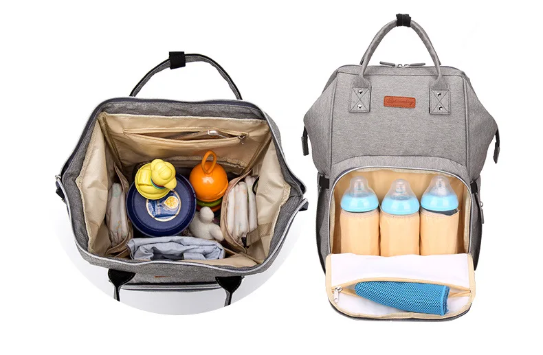 Мода мумия детские пеленки Рюкзак Multi-Функция путешествий подгузник сумка большой кормящих мешок с зарядки разъем для телефона и ipad