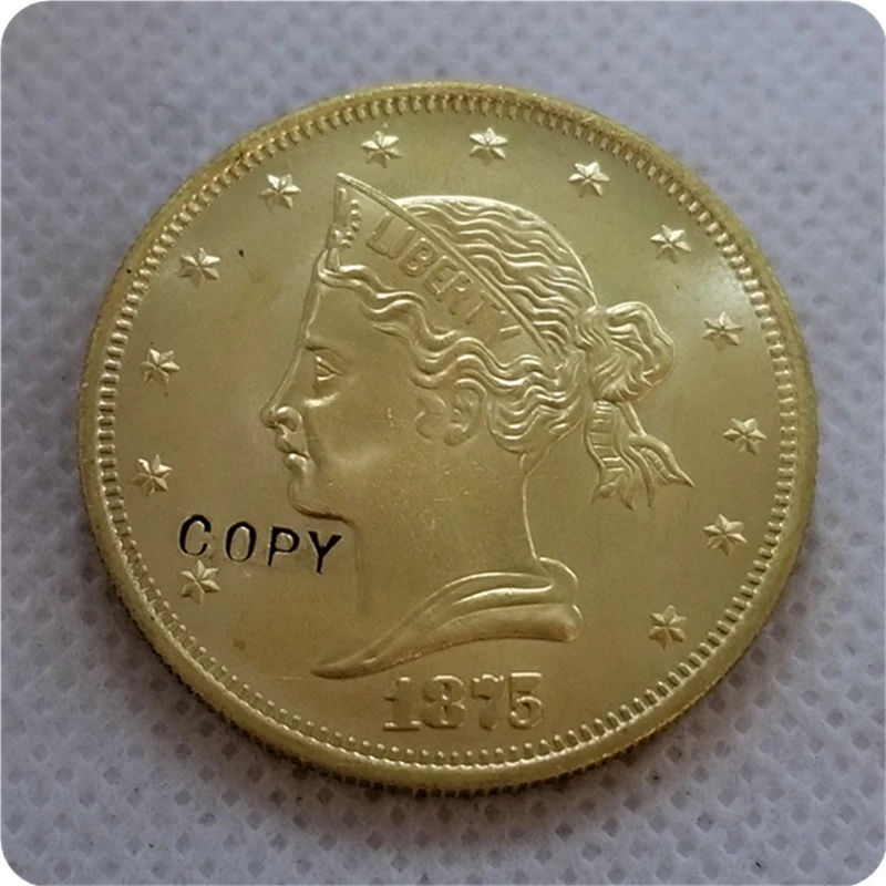 

COPY REPLICA USA 1875 Sailor Head $10.00 Or Eagle Patterns COPY COIN FREE SHIPPING