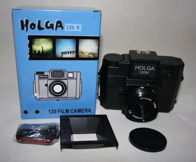 Holga 120N master lens герметичная черная пластиковая смола объектив можно получить доступ к цветной вспышке ретро-камеры