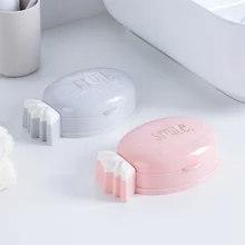 Новая Ванная комната душ мыло контейнер держатель Фрукты Ананас Форма флип мыльница тарелка чехол Макияж Органайзер Цвет случайно отправлен