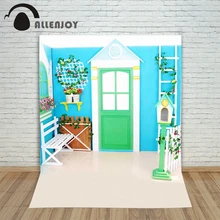 Allenjoy photographic background Benches Children’s room door backdrops princess christmas vinyl photo 8 x 8 ft