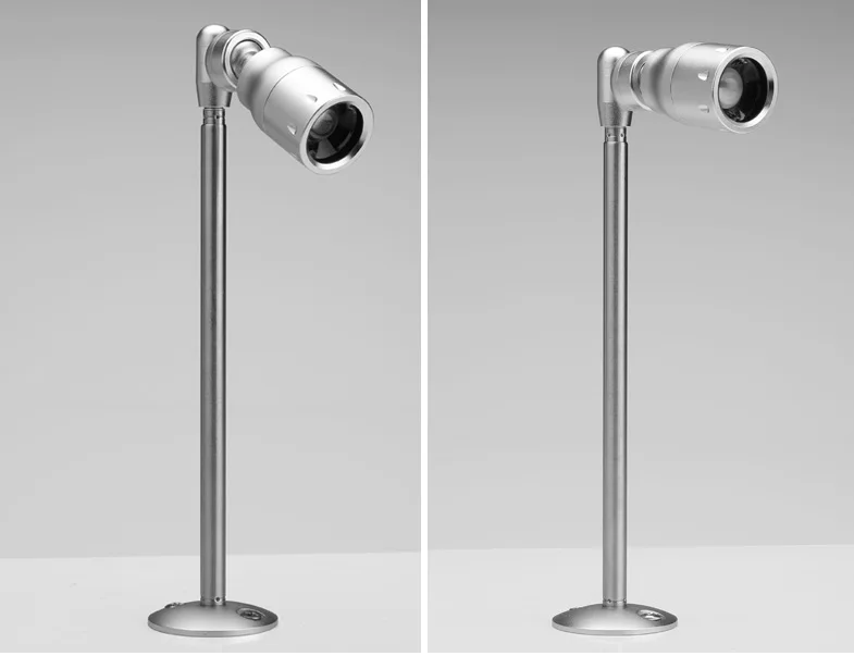 Tunable poles counter display spotlights jewelry showcase lights gold