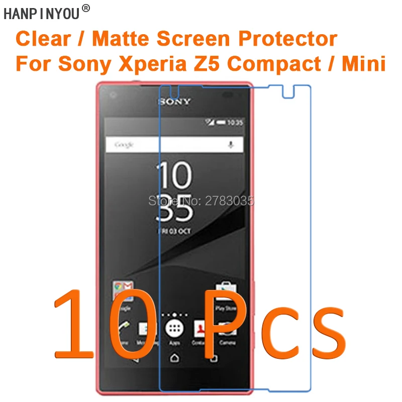 10 шт./лот для Sony Xperia Z5 Compact 4 6 дюйма HD Прозрачная/Антибликовая матовая защитная