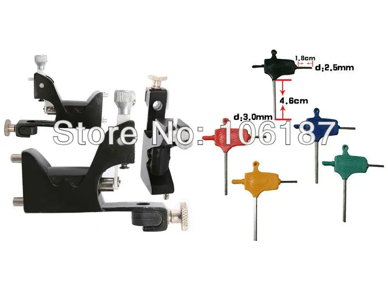 

Black Professional Rotary Tattoo Machine Gun With 1Pcs Colorful Tattoo Adjust Tool Wrench