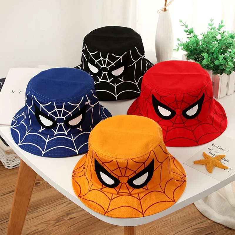 

MAERSHEI 2019 new Baby Kids Cartoon spiderman Sun Basin Cap Children Fisherman Hat Boys Girls Sun Hat