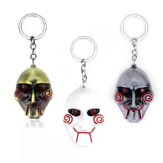 horror film jewelry saw keychain 3d mask keyrings unisex unique