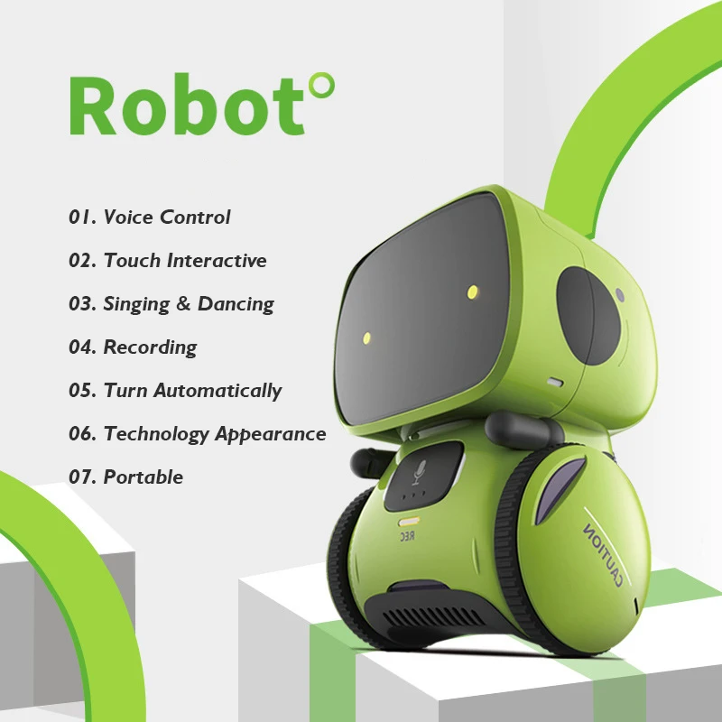 2023 New Type Interactive Robot Cute Toy Smart Robotic Robots for Kids Dance Voice Command Touch Control Toys birthday Gifts 2