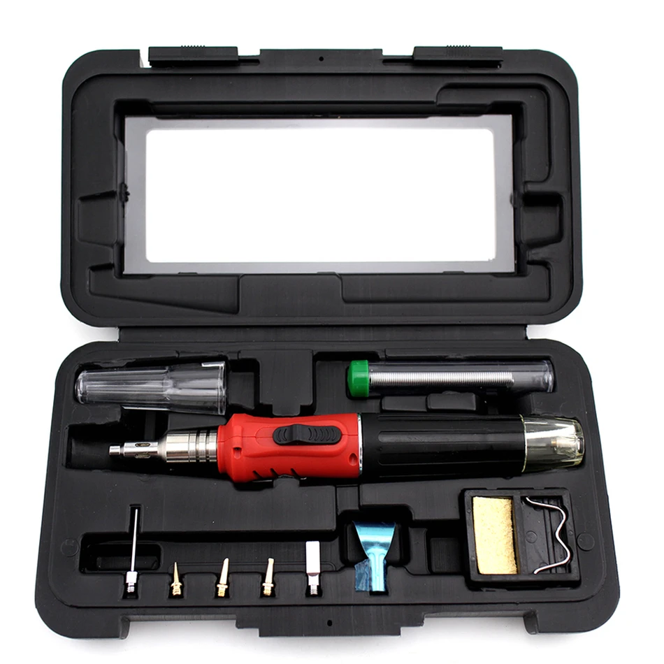10 In 1 Kit Professional Gas Soldering Iron Butane Welding Gas Touch
