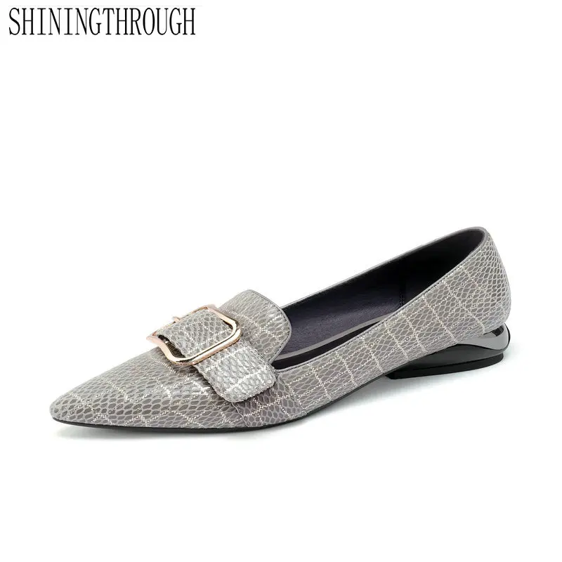 

Genuine Leather Women Ankle Low Heel Pumps Spring Autumn Women Shoes Fashion Sexy Pointed Toe Party Ladies Dacing Shoes