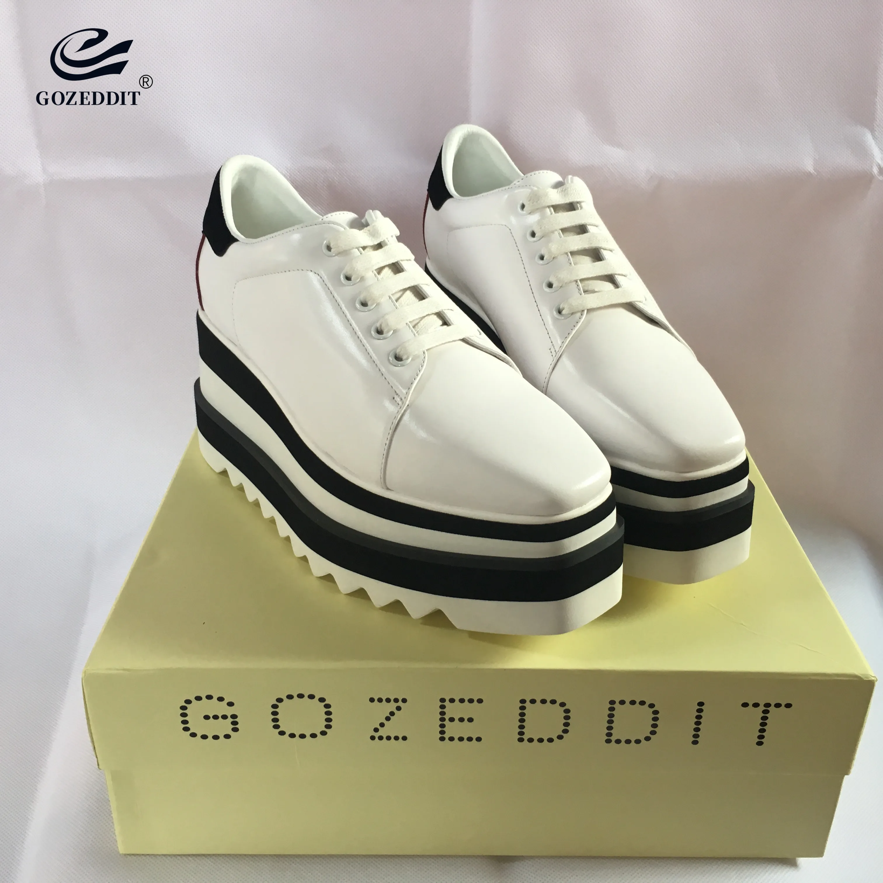 GOZEDDIT/уличная Стильная модная женская повседневная обувь на толстой резиновой