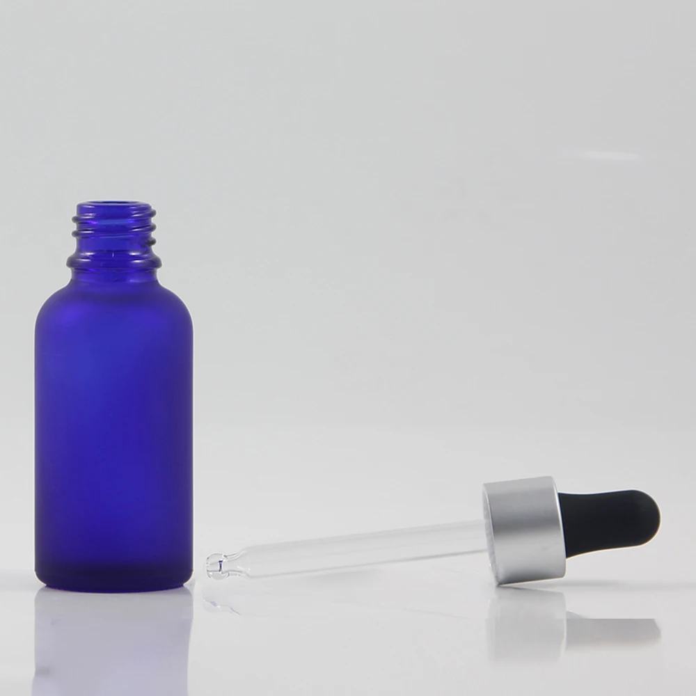 DBX20-30ml матовый синий кристалл Бутылочки для упаковки косметики оливковое масло стеклянные контейнеры