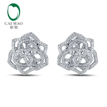 Изысканные 1.49ct бриллианты 14kt Белое золото вечные серьги ювелирные изделия