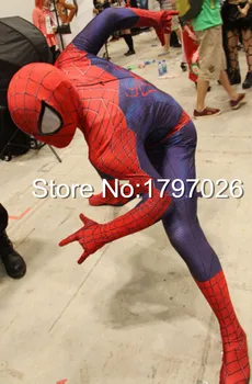 

Full Body Lycra Spandex Superhero The Amazing Spiderman Pattern Zentai Suits Halloween Costume