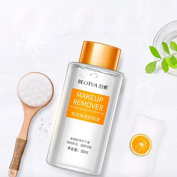 

Orange Cleansing Water Makeup Remover Eyes Lips Shrink Pores Cleanser Quick Dissolve Deep Clean Purify