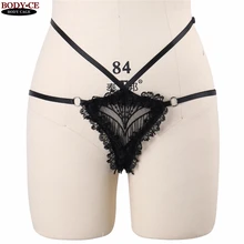 Портупея Для женщин сексуальные кружевные прозрачные короткие черный ремешок эластичная клетка бондаж, БДСМ-белье Свадебные Готический Фетиш экзотический танец Косплэй