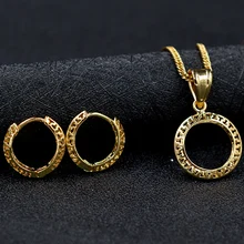 Sunny Jewelry Fashion Jewelry 2017 High Quality Bridal Jewelry Set For Women Earrings Pendant Necklace Round