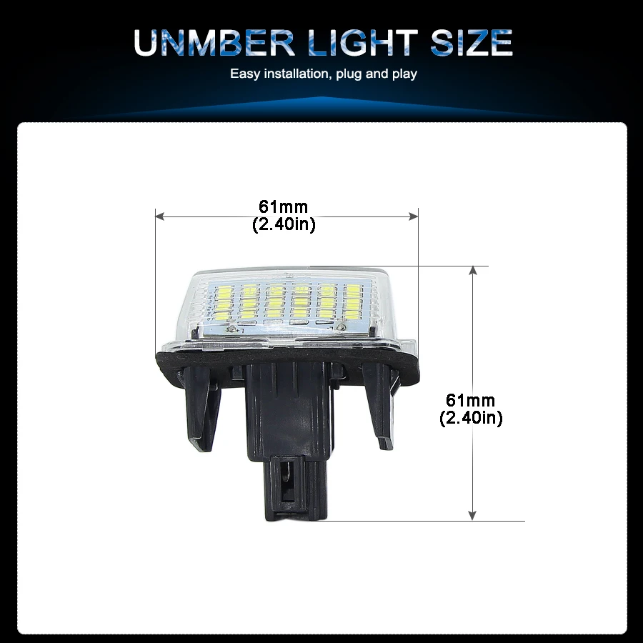 2 шт. CanBus без ошибок Светодиодные Автомобильные номерные знаки для Toyota Corolla 5D/Camry/Yaris/Prius/Vitz/Avensis Verso номерная лампа
