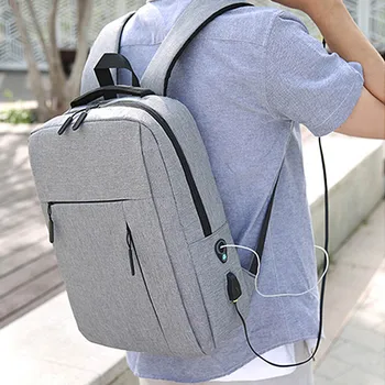 

29 *10*41 cm Larger Capacity Men Business Laptop Backpack USB Charging Shoulder Bag 2019 Hot Sales