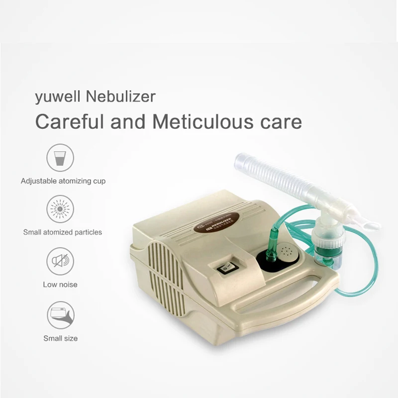 

YUWELL 403B 220VAC Medical Portable Air compressing nebulizer Househeld Silent Ultrasonic inalador with adjustable atomizing cup