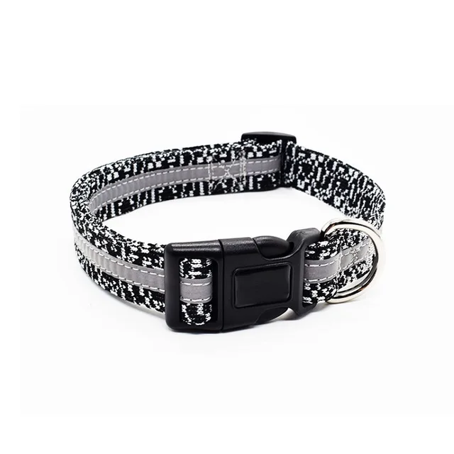 Knitted cloth Dog Collar Reflective pet Collar Soft puppy Dog Collars Quick Snap Buckle Neck