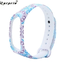 CARPRIE 8color Печать Мягкий силикон Smartwatch замена Браслет ремешок для