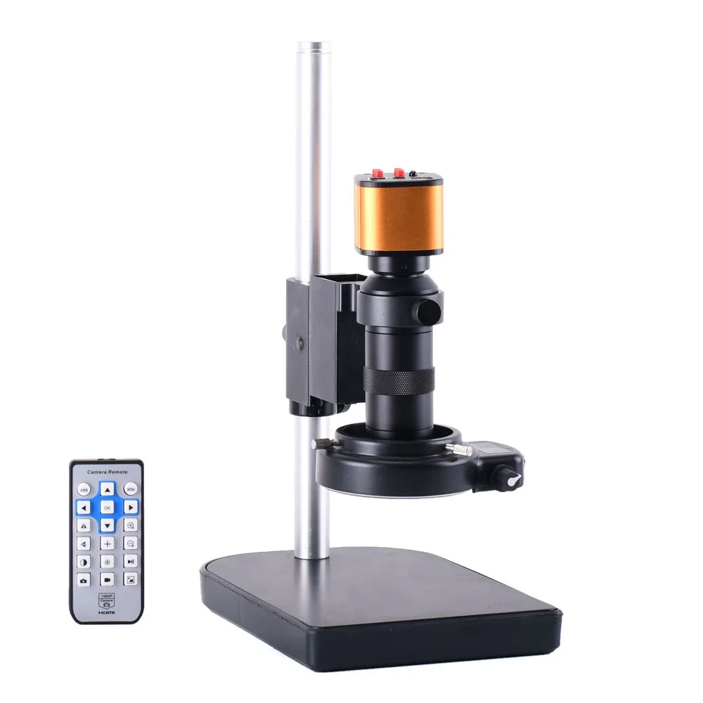 digital Microscope 16MP Electronic Video Stereo Industrial Microscope Camera+150X C mount lens+60 LED Ring Light for Soldering