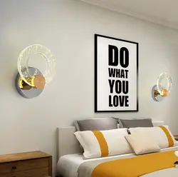 Nordic гостиная спальня пост-современная личность настенные бра хрустальные лампы свет роскошный креативный прикроватный Luminarias De Led
