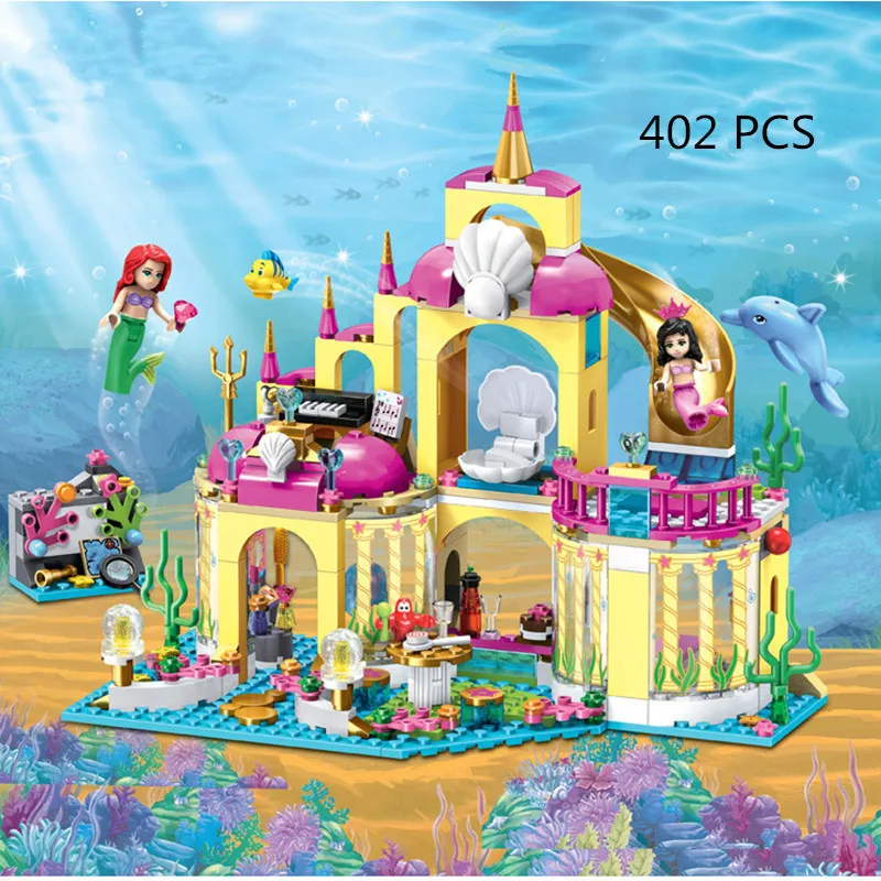 

402pcs Bela Princess Undersea Palace Model Building Kits Minis Blocks Bricks Girl Toys kids Gift Compatible With Legoingly 41063