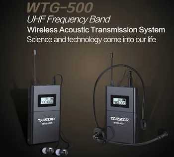 

New Product WTG-500 UHF Wireless Acoustic Transmission System voice device teaching earphones Transmitter+Receiver+MIC+earphone