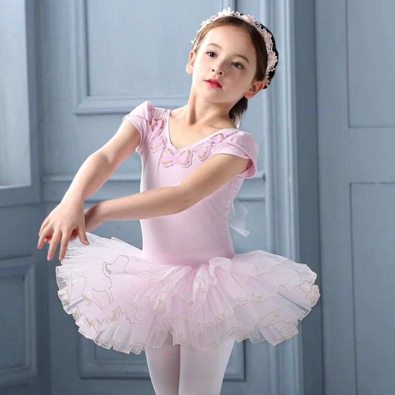 Buy Short/Long Sleeved Ballet Costumes Pink/Black