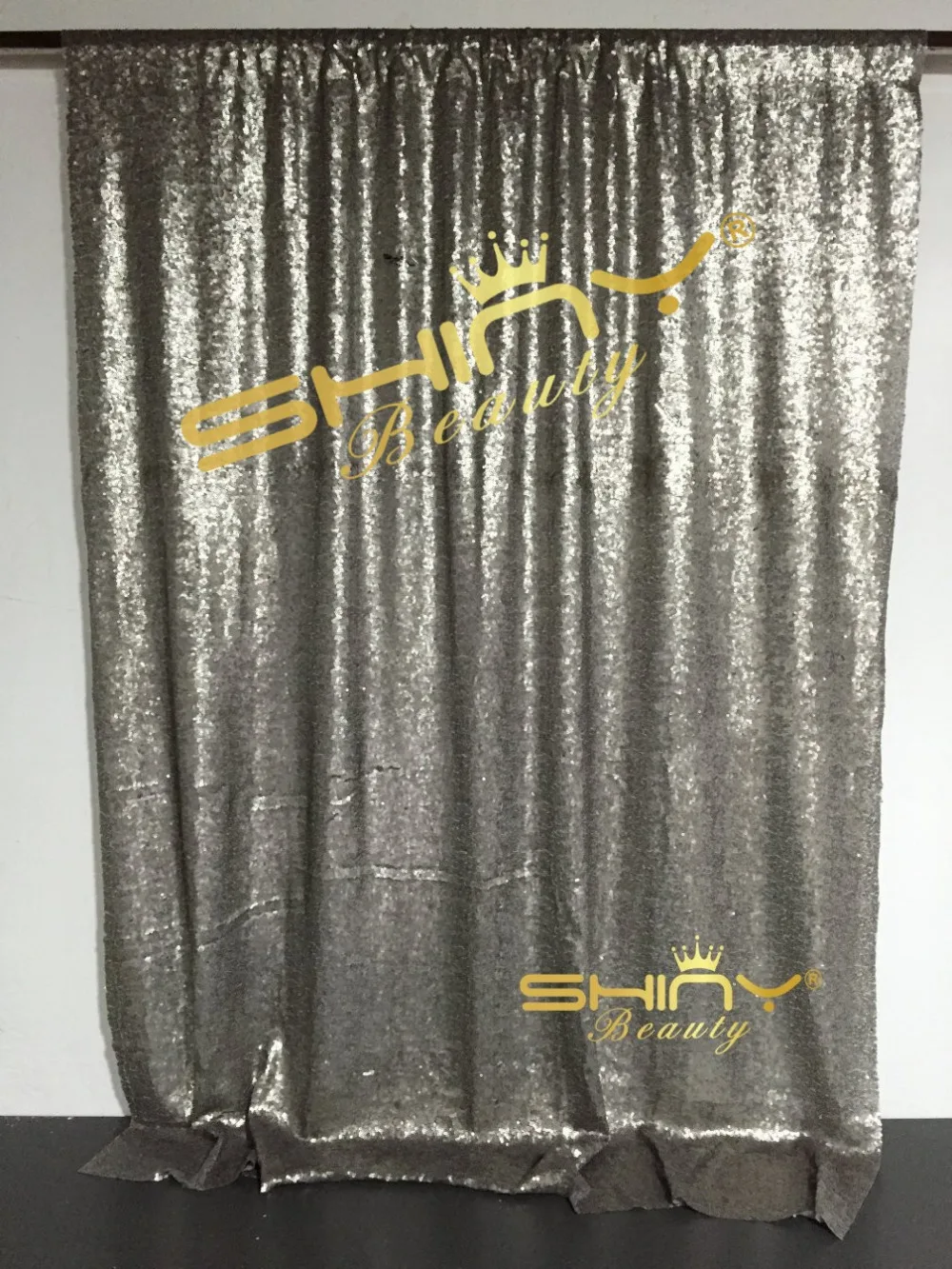 ShinyBeauty 8ftx8ft серые шторы для прополка фон с пайетками свадебная фотокабина блесток