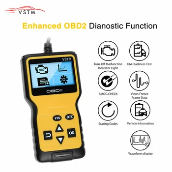 

V310 Code Reader Scanner V1.1 Check Engine Fault V310 Car Speed Probe Diagnostic Tool V310 Code Scanner V310 OBD2 Scanner